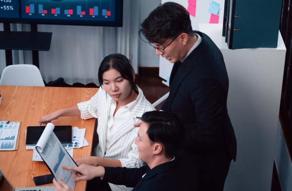 Finance team reviewing transfer pricing data