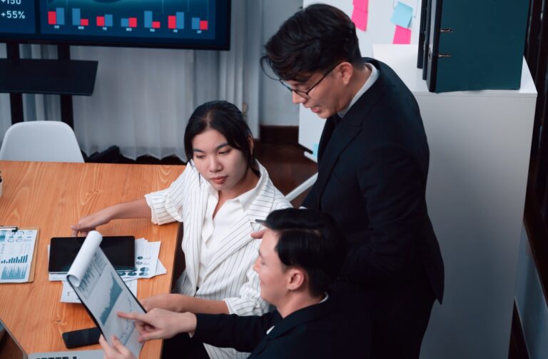 Finance team reviewing transfer pricing data